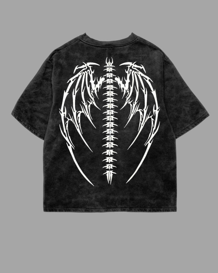 Skeleton Wing Graphic T-Shirt