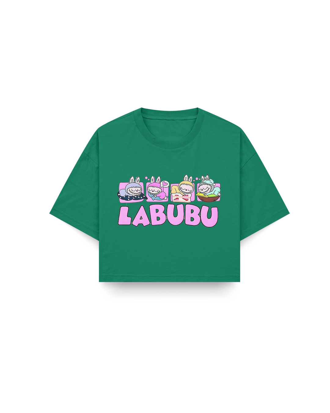 Labubu Dream Squad Crop Top – Green