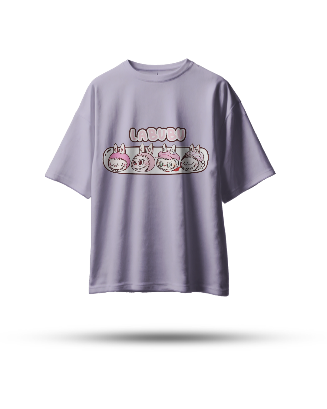 Labubu Oversized T-Shirt – Emoji Faces Edition