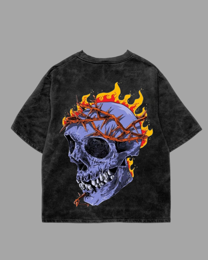 Inferno Skull Oversized Tee