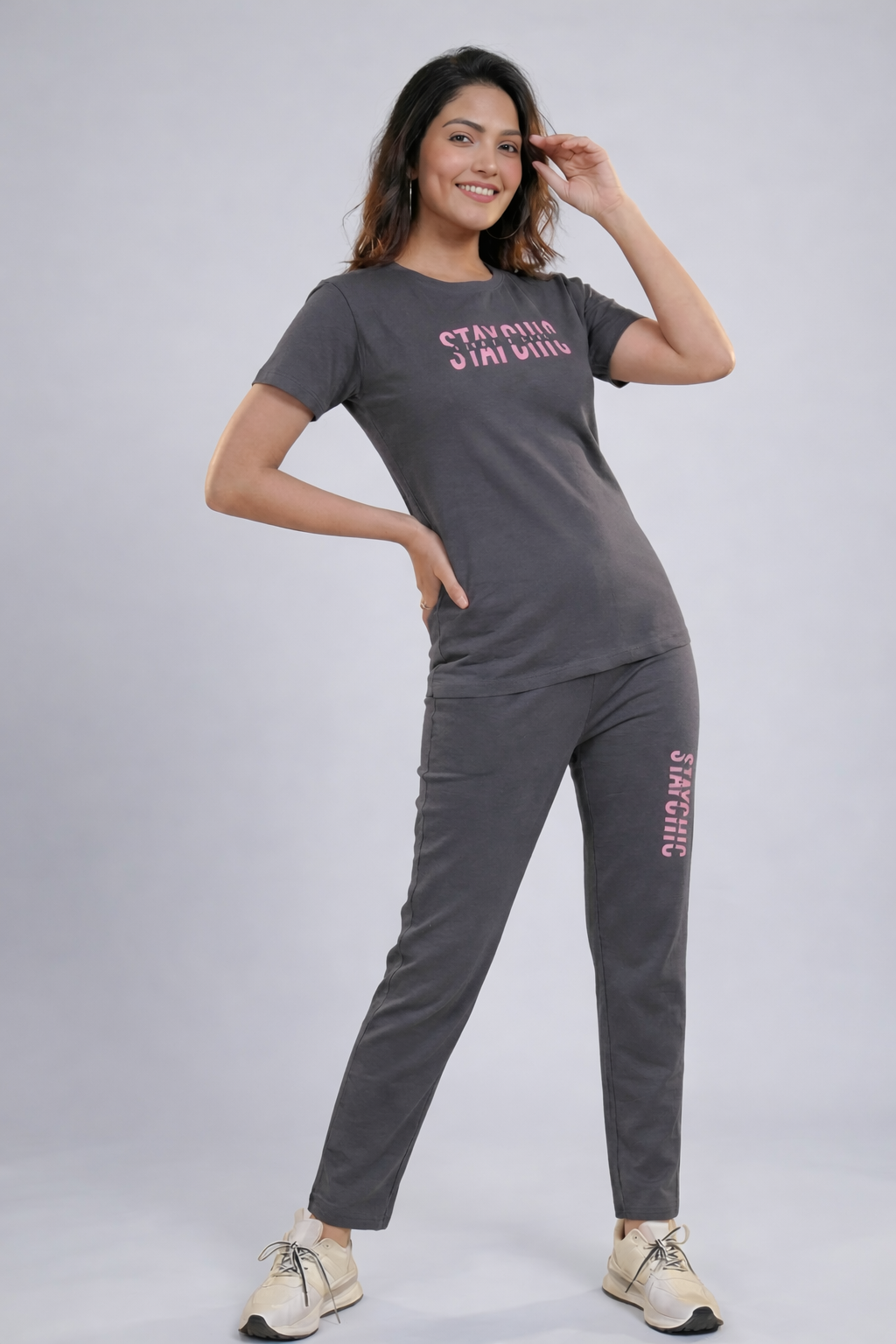 Stay Chic Charcoal Night Suit