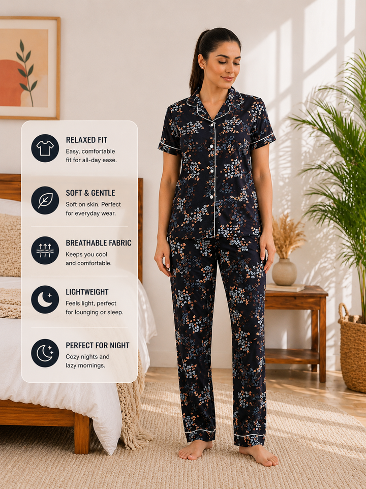 Midnight Flora Pajamas