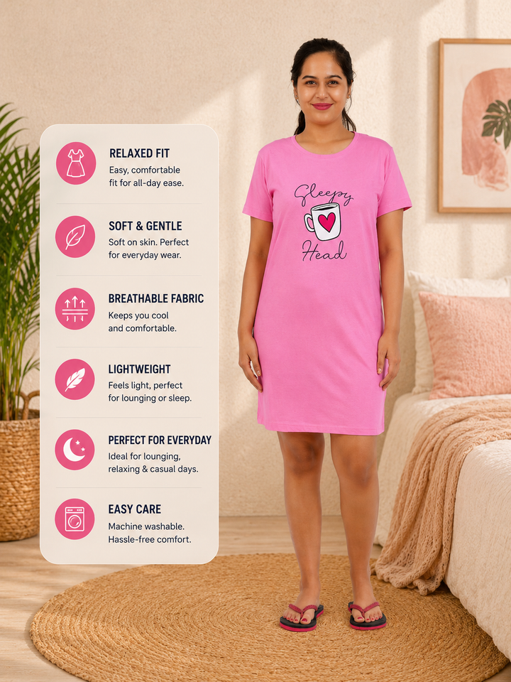 Pink Night Dress – Sleepy Head
