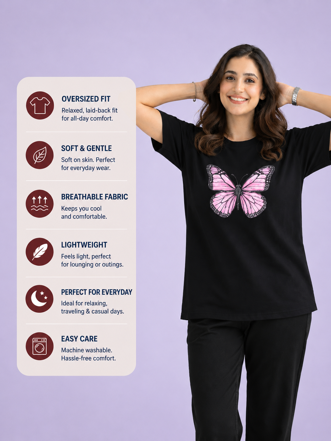 Midnight Butterfly Graphic Tee