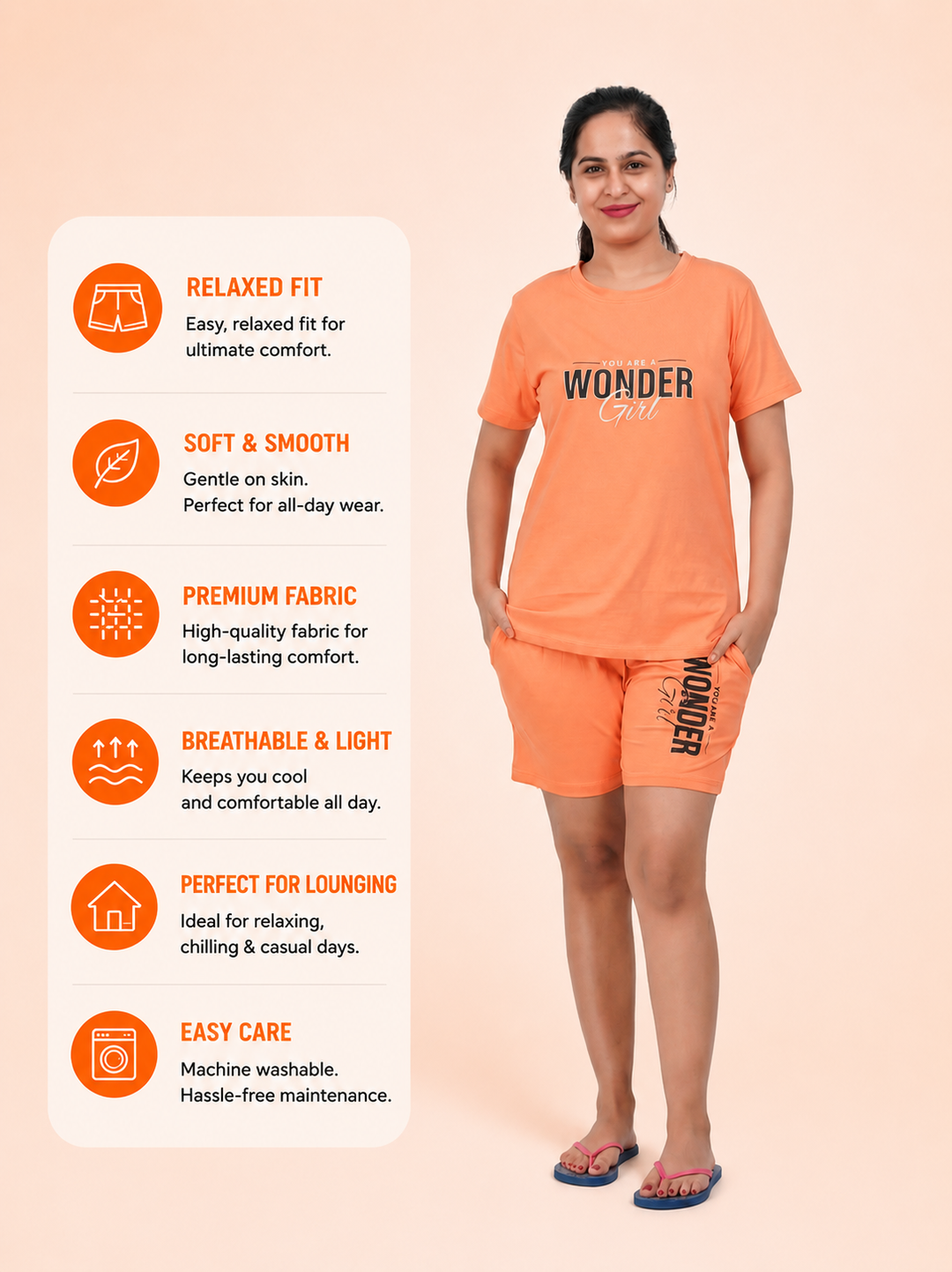 Wonder Girl  Soft Knit Night Set