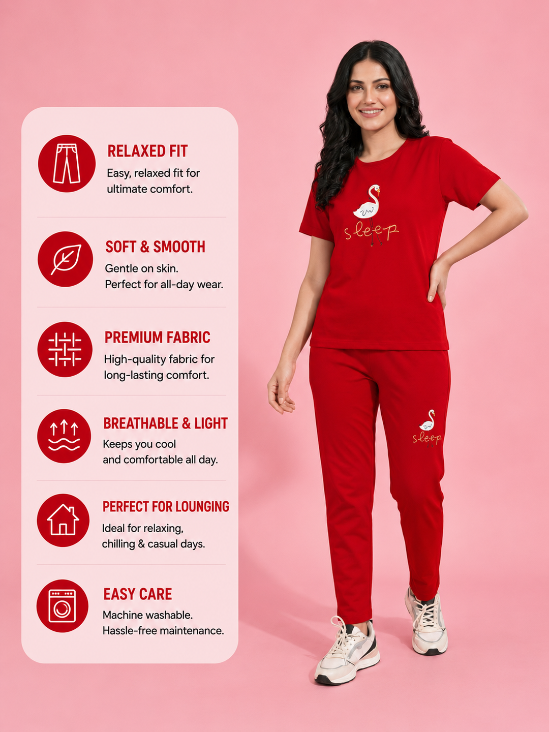 Red Flamingo Sleep Set