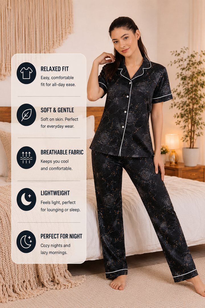 Noir Bloom Pajama
