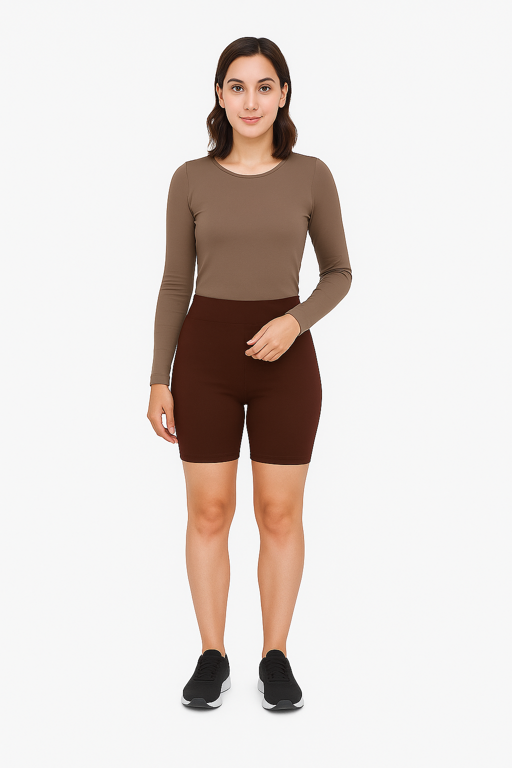 Coffee Brown Itan Performance Cycling Shorts – Women's Activewear