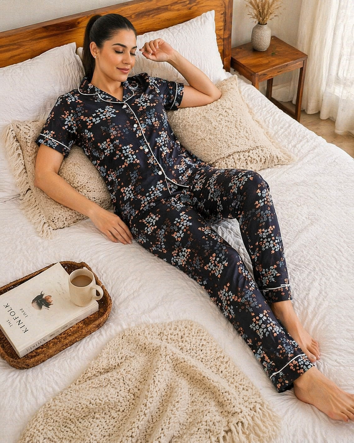 Midnight Flora Pajamas