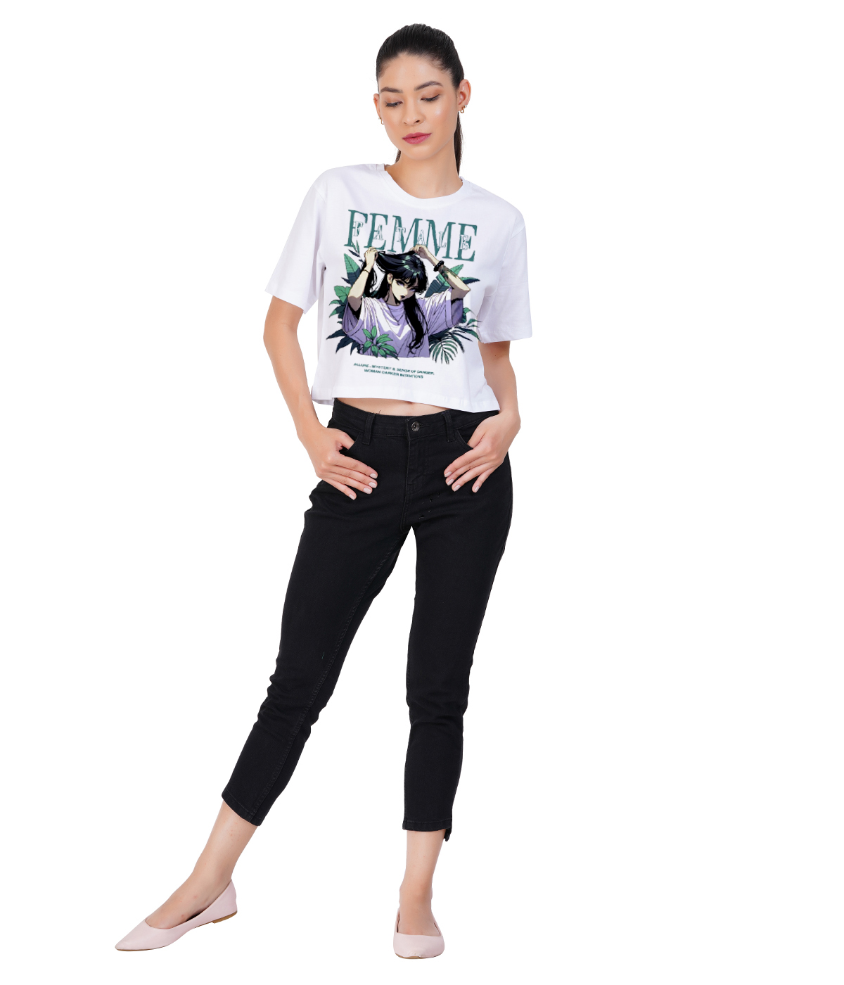 Femme Graphic Crop Top