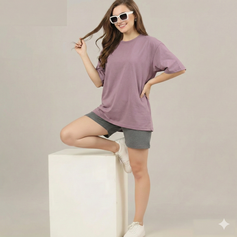 Unisex Solid Oversized tees