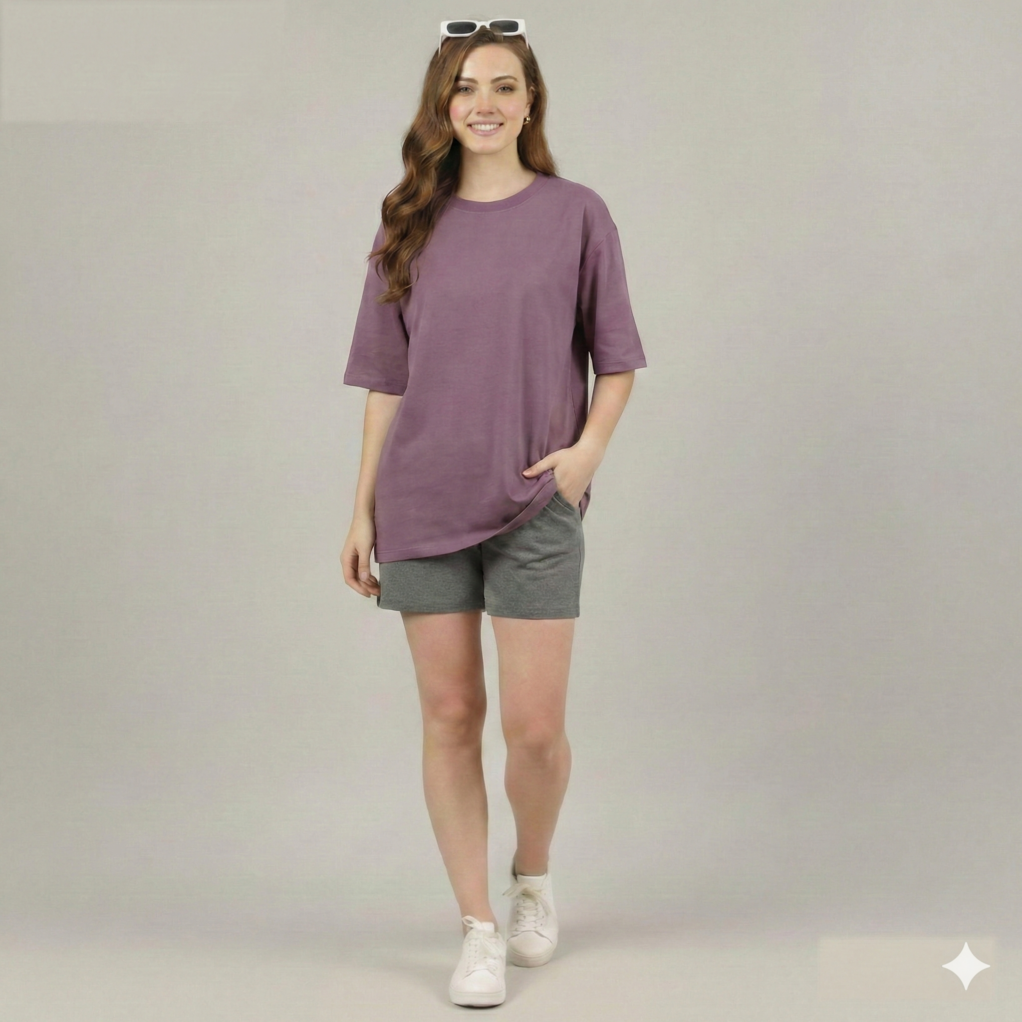 SOLID OVERSIZED T SHIRT