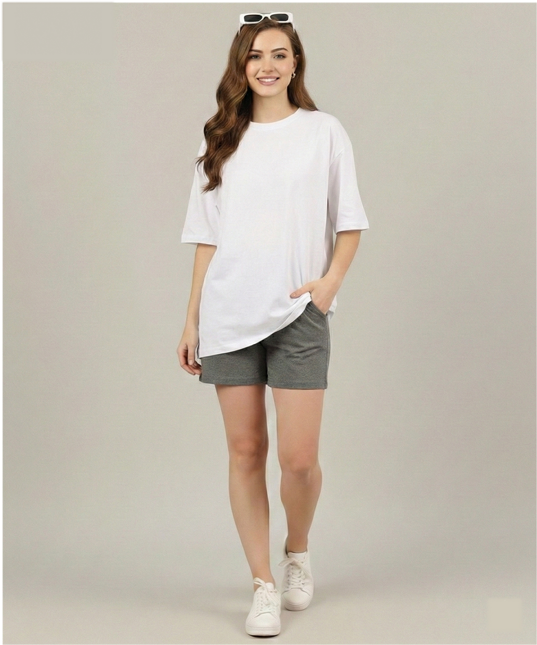 SOLID OVERSIZED T SHIRT