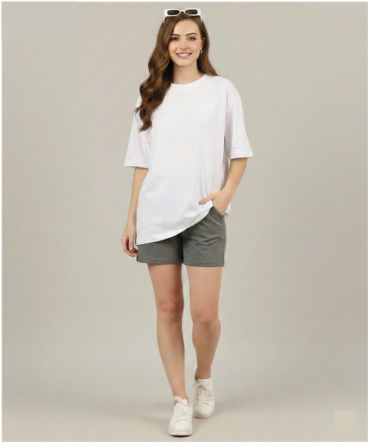 SOLID OVERSIZED T SHIRT