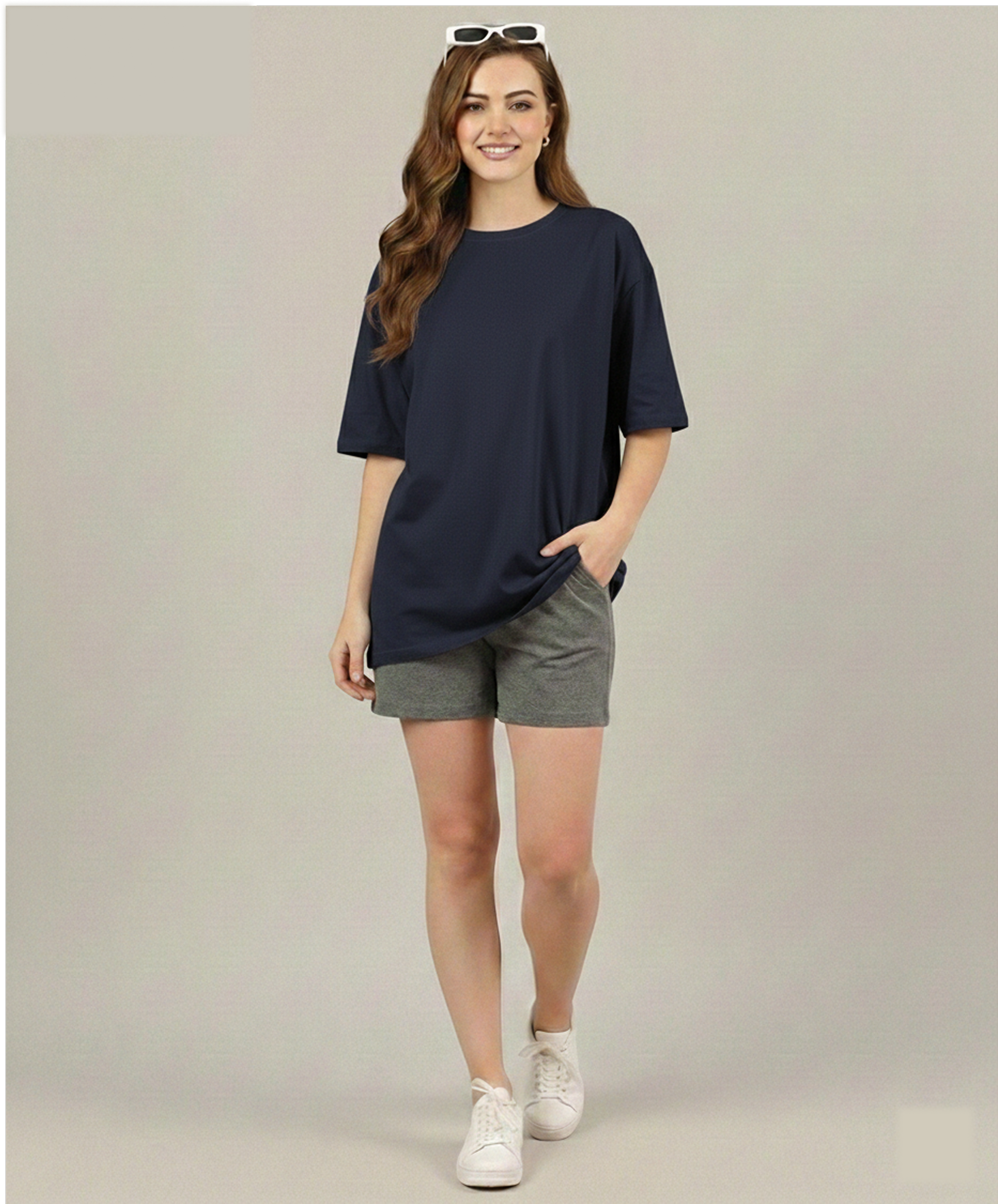 SOLID OVERSIZED T SHIRT