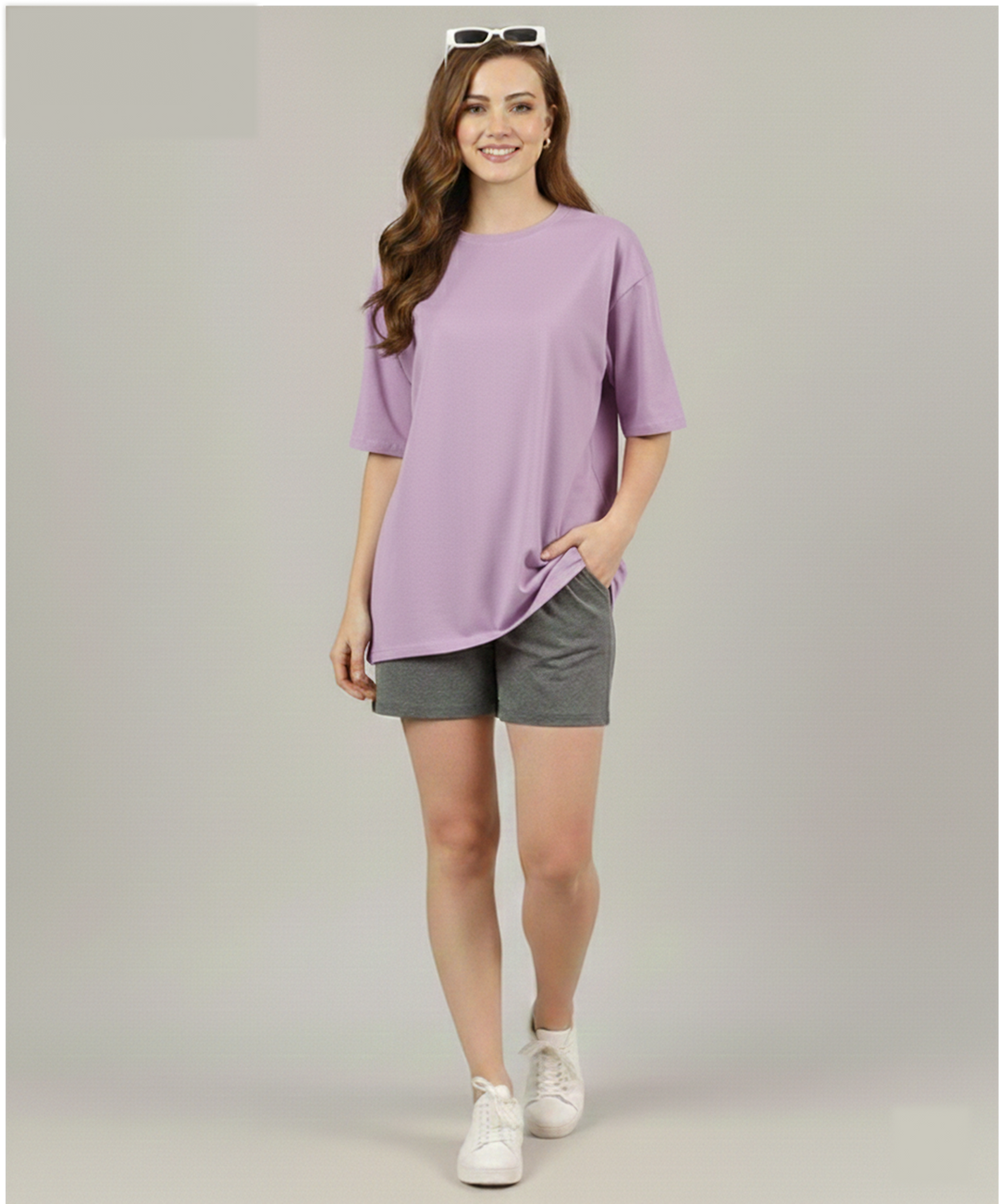 SOLID OVERSIZED T SHIRT