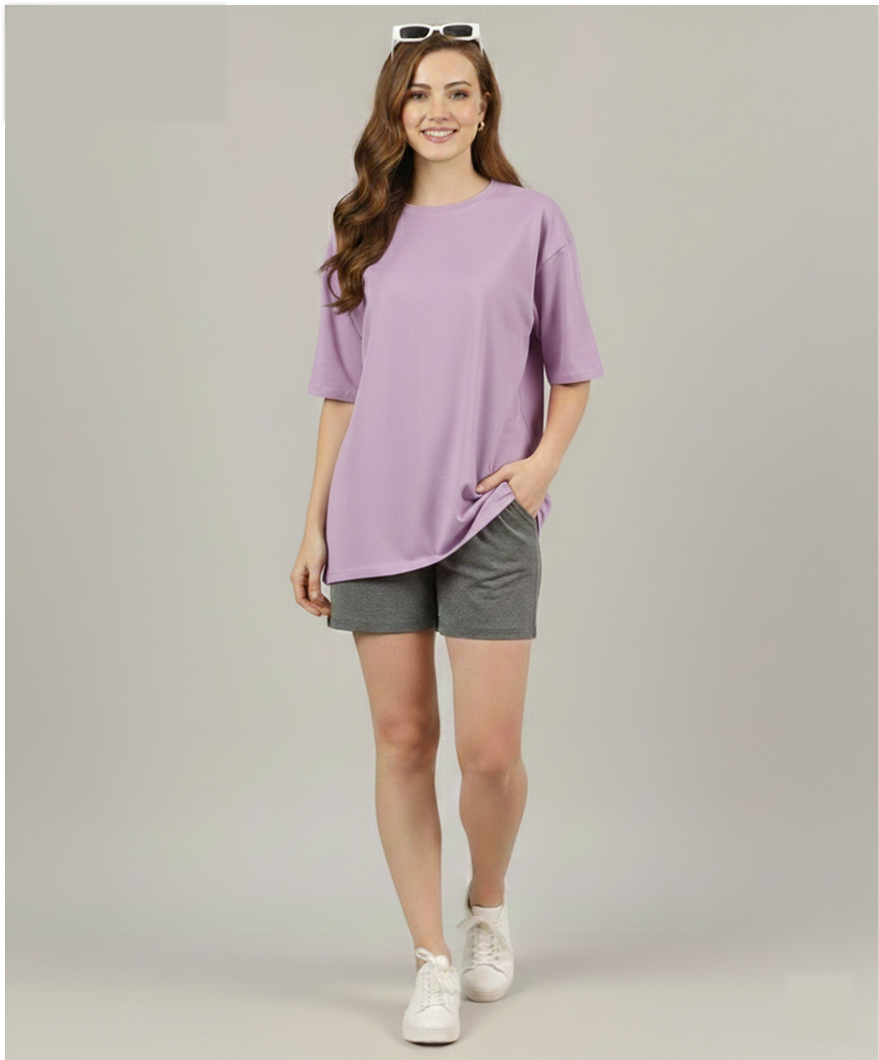 SOLID OVERSIZED T SHIRT