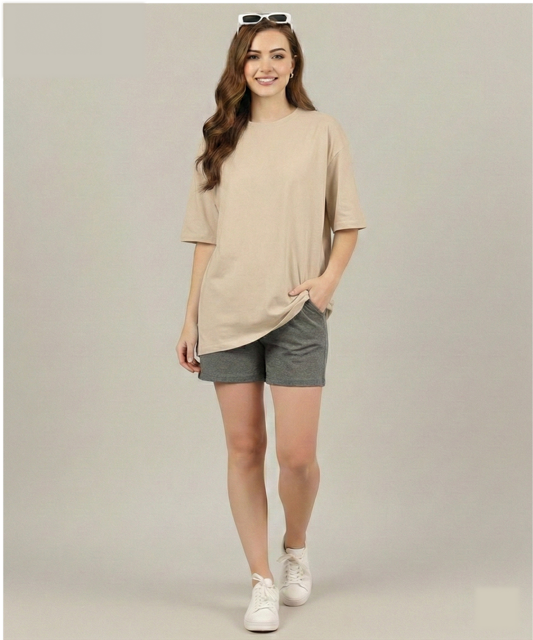 SOLID OVERSIZED T SHIRT