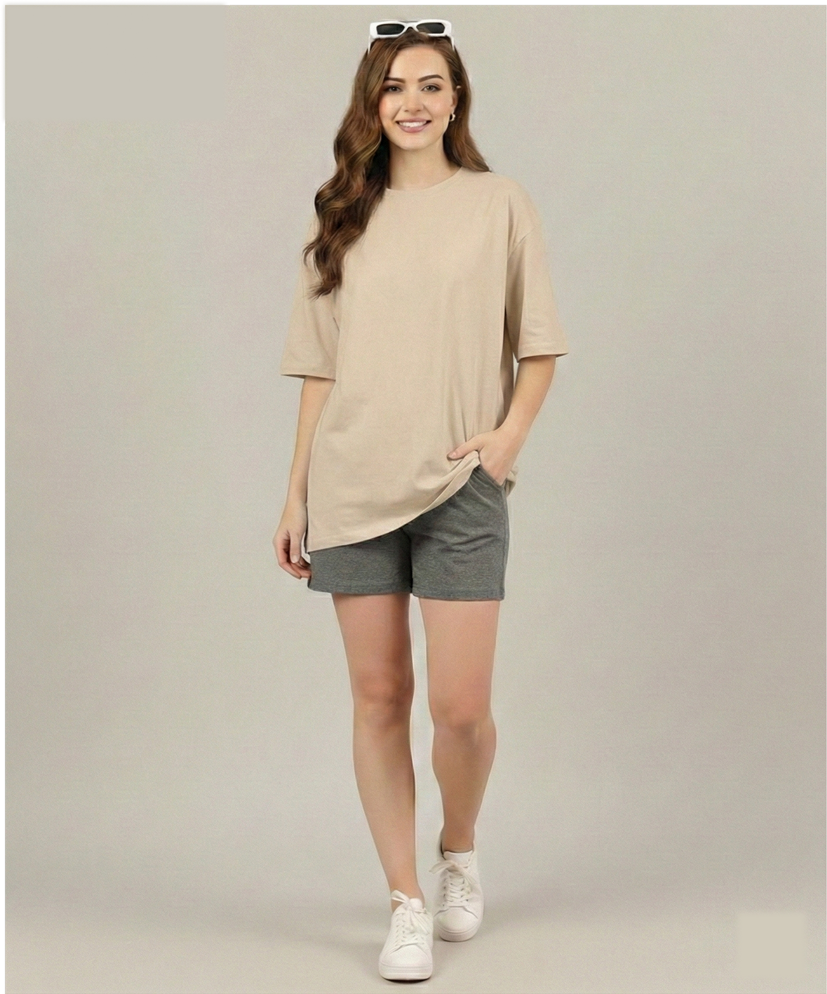 SOLID OVERSIZED T SHIRT