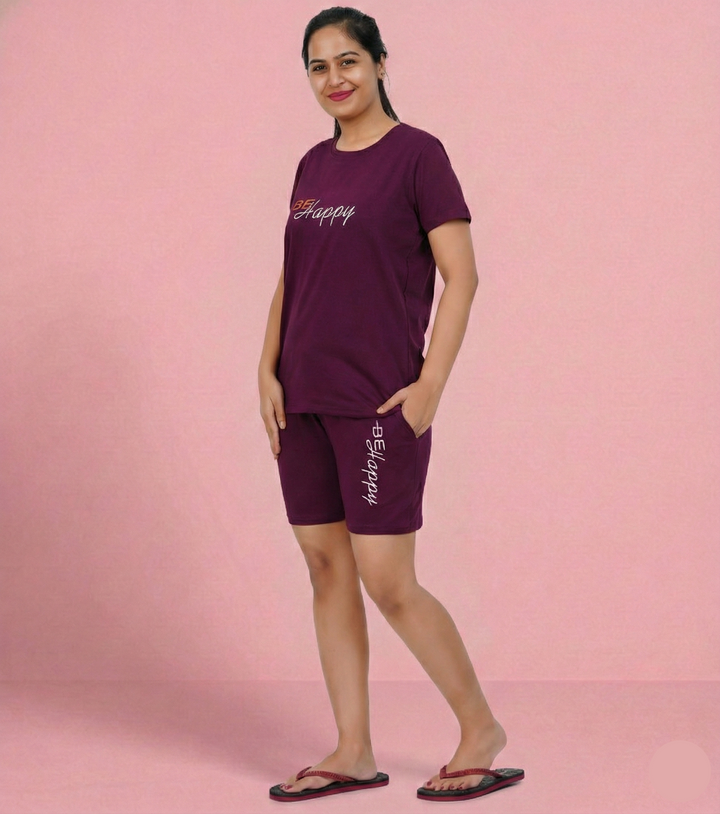 Be Happy Girl  Soft Knit Night Set