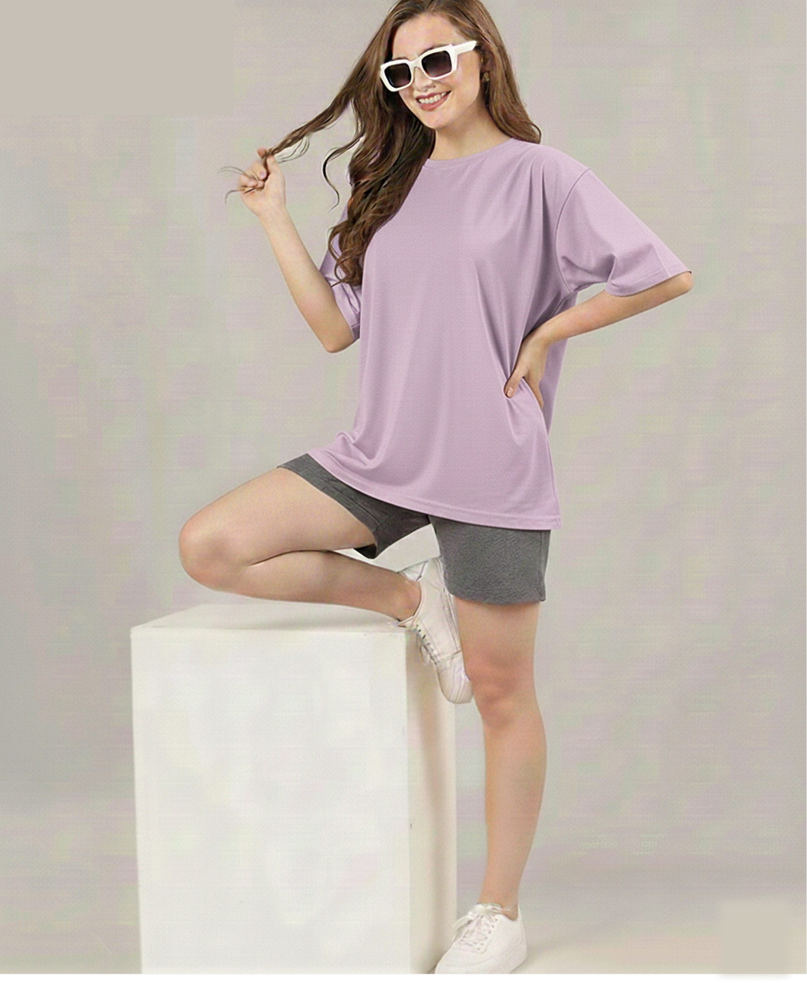 SOLID OVERSIZED T SHIRT