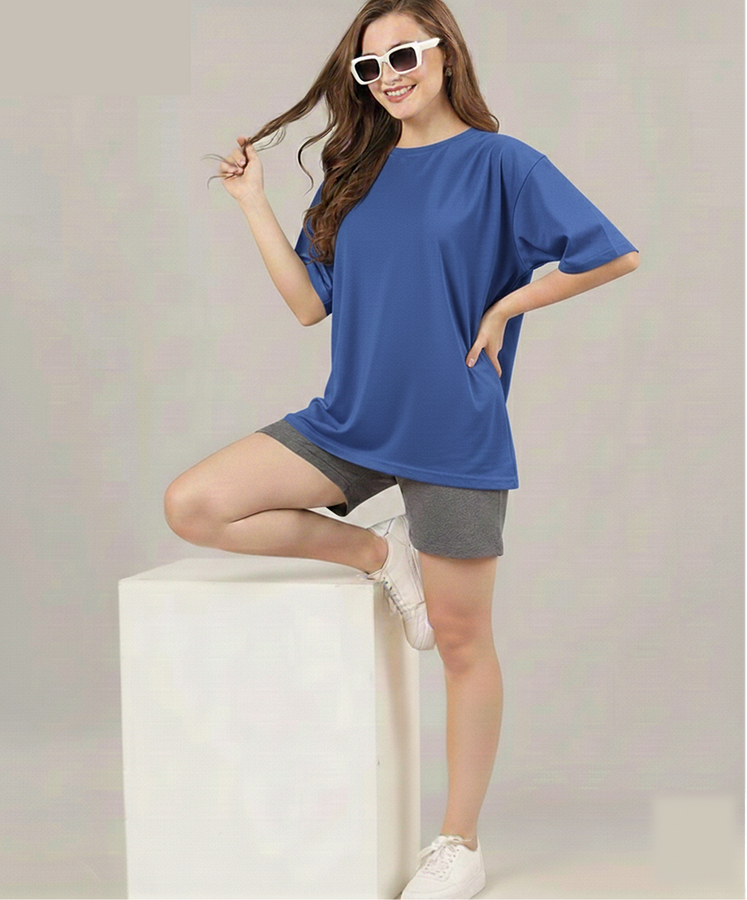 SOLID OVERSIZED T SHIRT