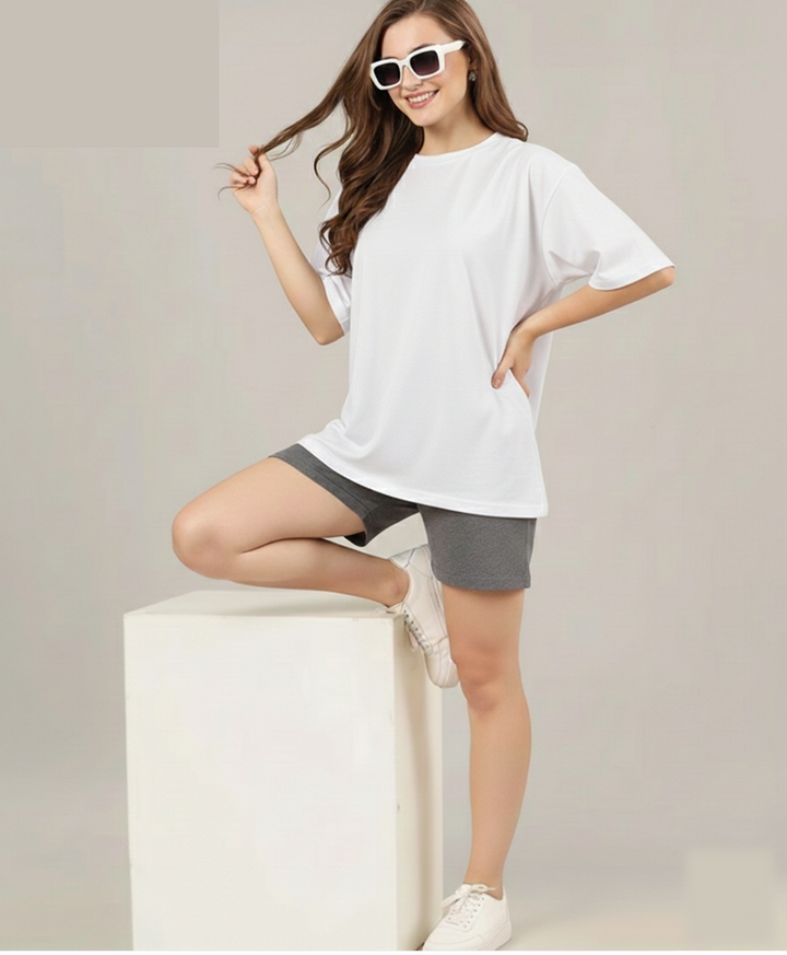 SOLID OVERSIZED T SHIRT