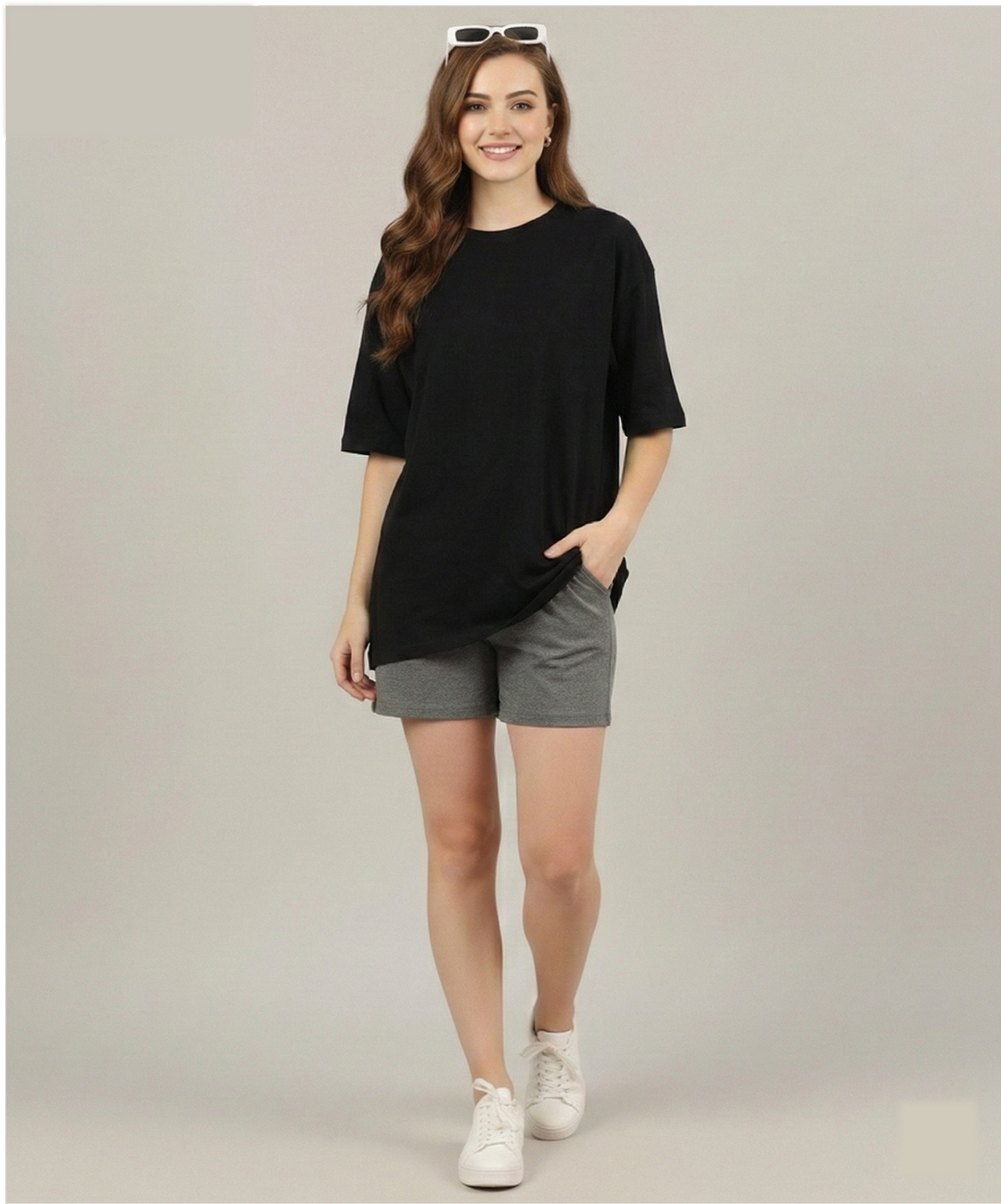 SOLID OVERSIZED T SHIRT