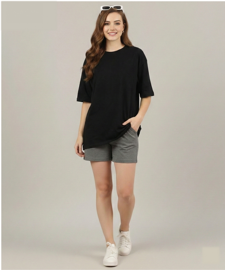 SOLID OVERSIZED T SHIRT