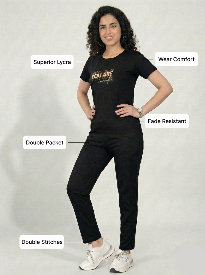 Self-Love Black Night Suit