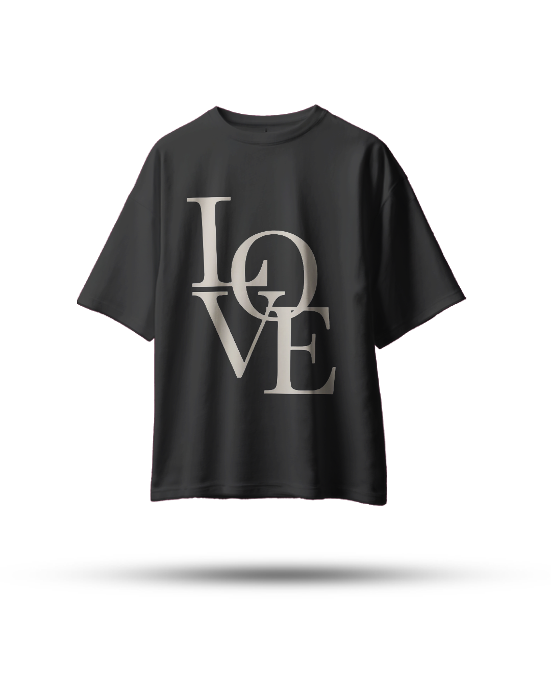 Love Black Oversized T-Shirt