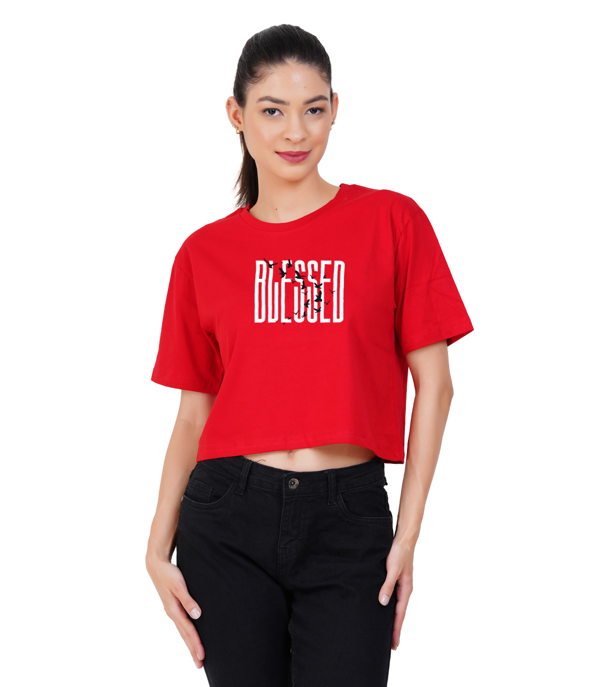 Blessed red Crop Top