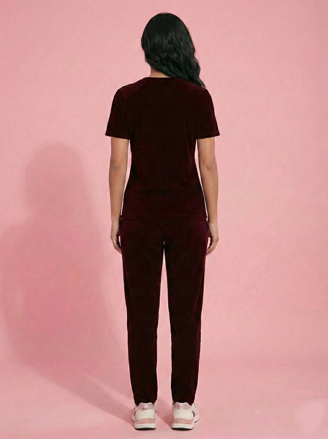 Maroon Velvet Heart Set