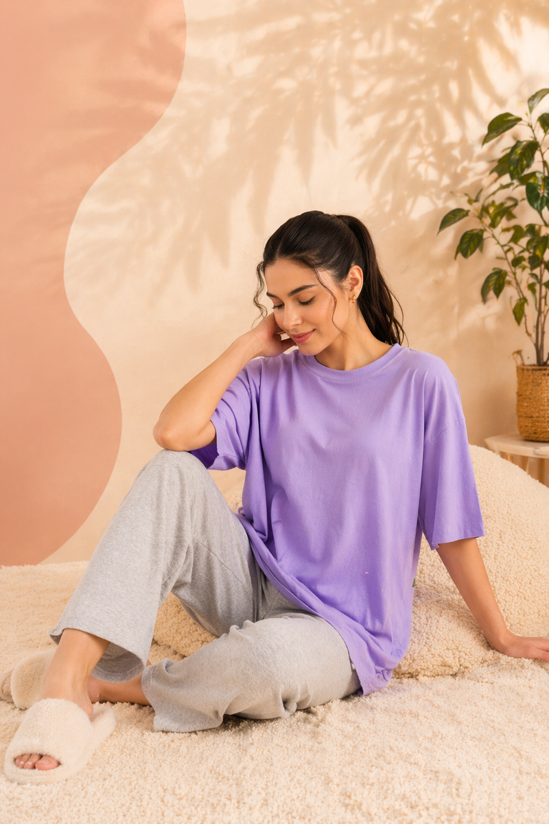 Unisex Solid Oversized tees