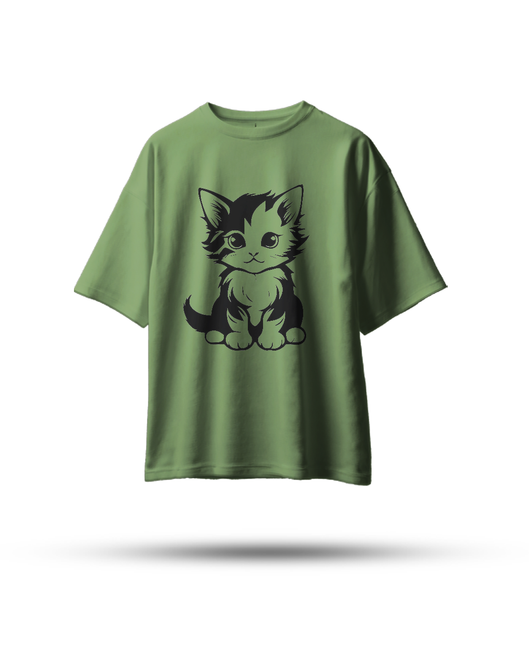 Black Cat Oversized T-Shirt