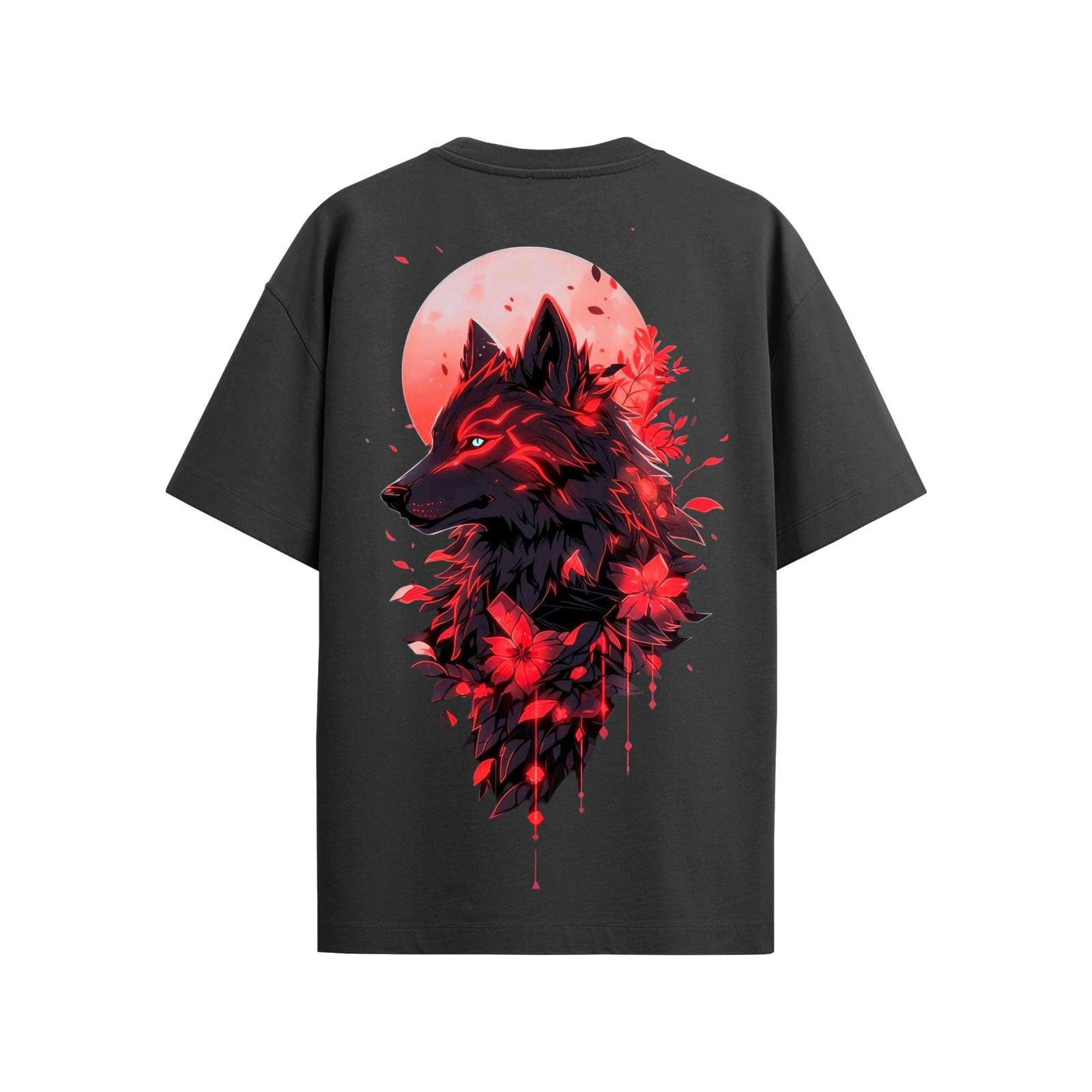 Wolf Moon Oversized Graphic T-Shirt