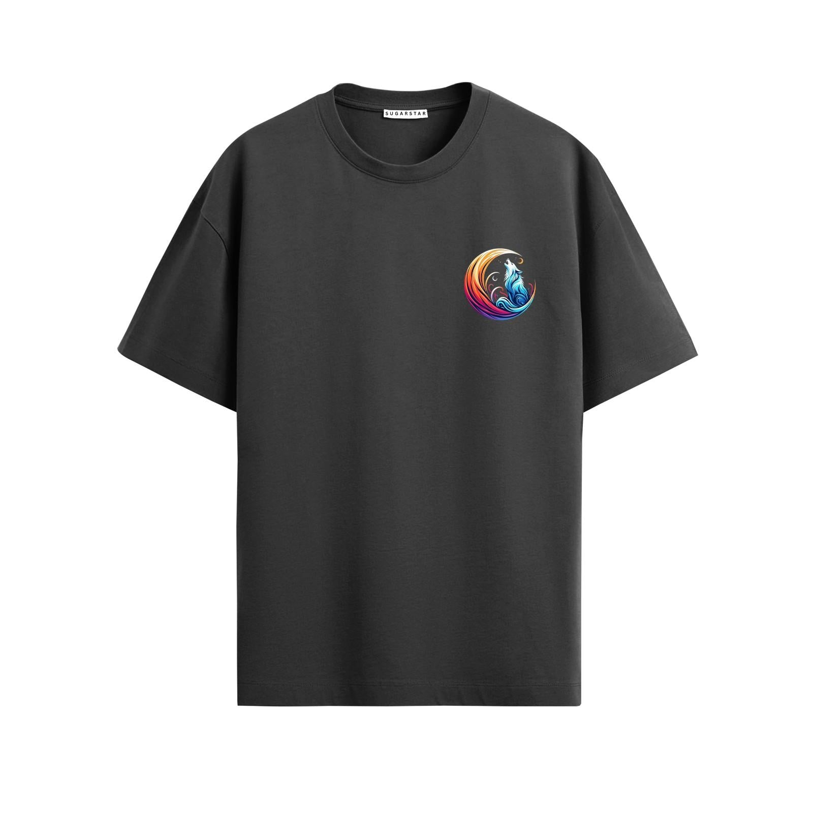 Wolf Moon Oversized Graphic T-Shirt