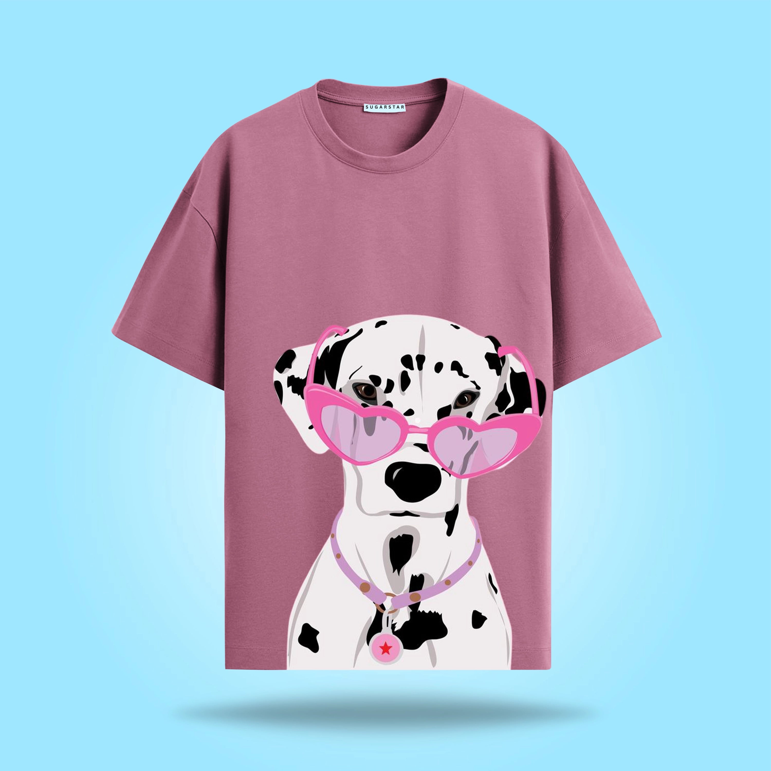 Cute Dog Graphic Oversized T-Shirt