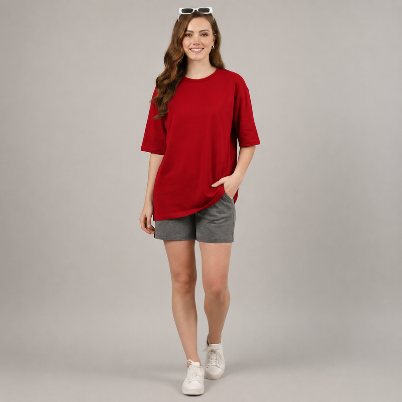Unisex Solid Oversized tees